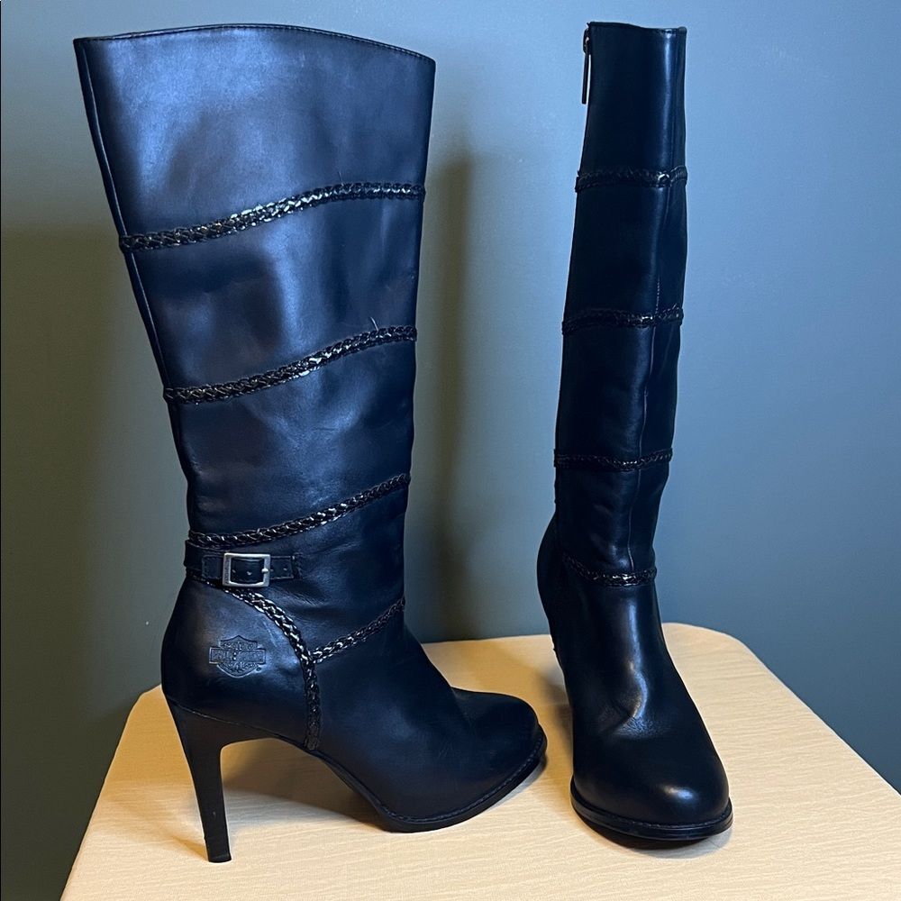 Harley-Davidson Black Tall Heeled Boots